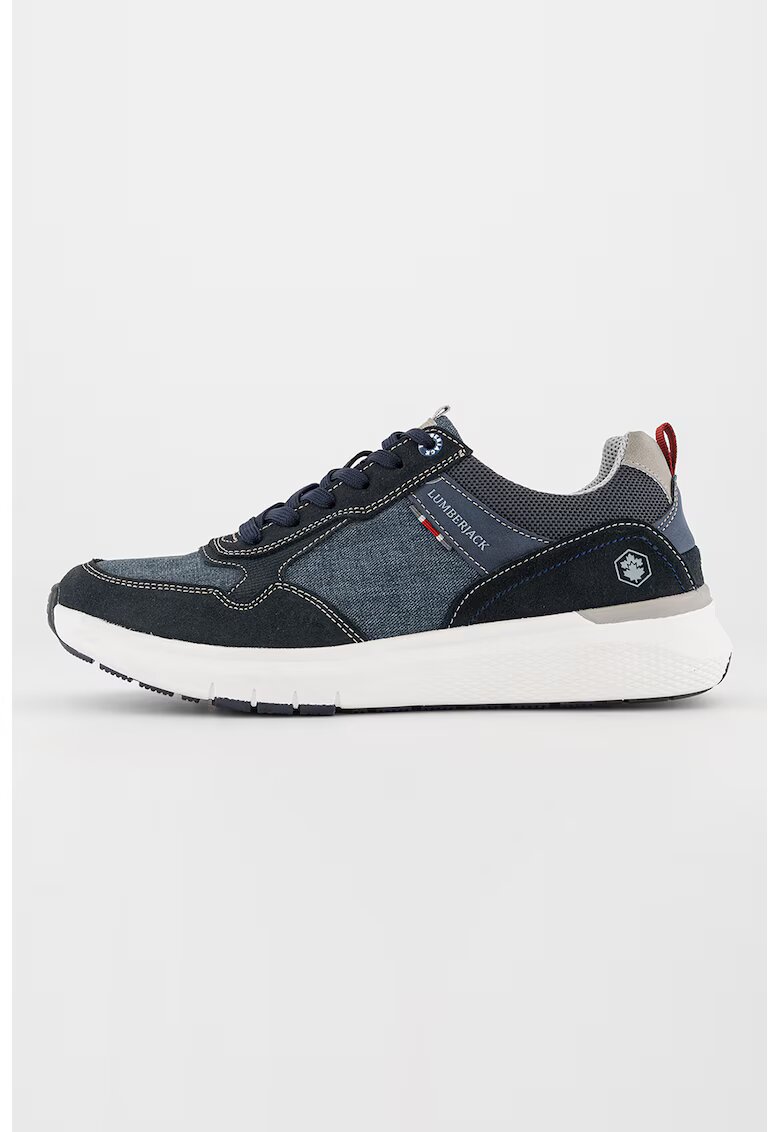 Lumberjack Pantofi sport cu garnituri de piele intoarsa Neil - Bleumarin