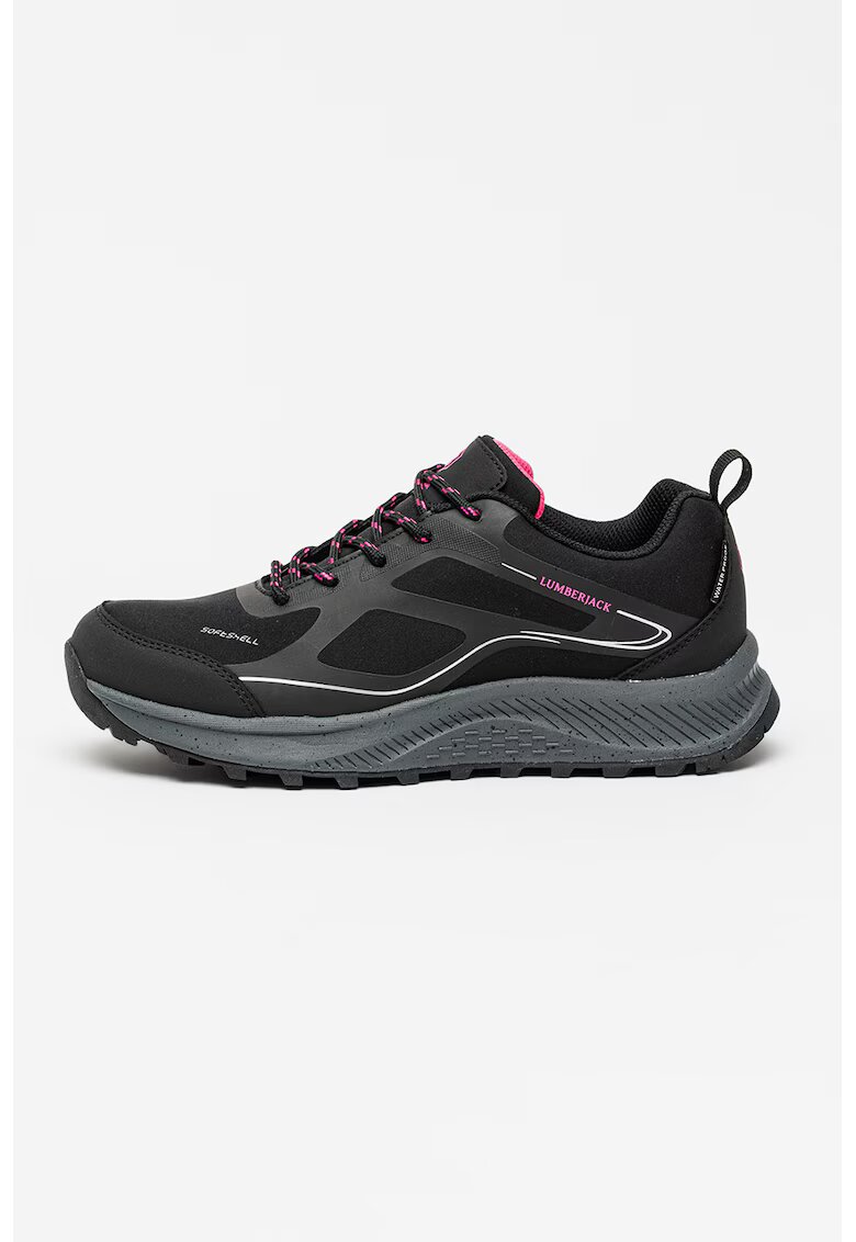 Lumberjack Pantofi sport wedge impermeabile - Negru/Violet/Negru stins