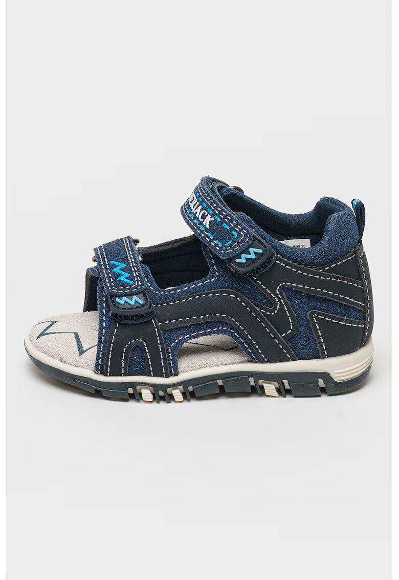Lumberjack Sandale de denim cu velcro - Negru/Bleumarin