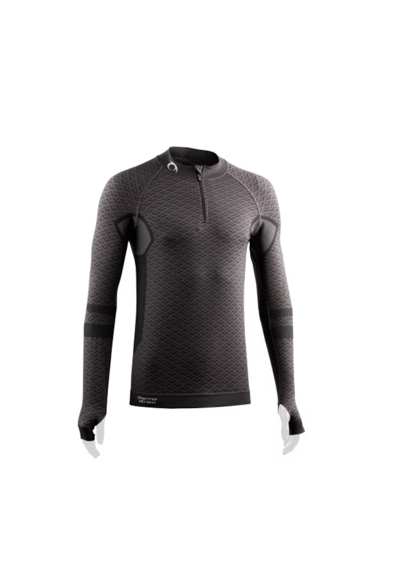 Lurbel Tricou termic cu maneca lunga cu fermoar - Volcano - gri inchis