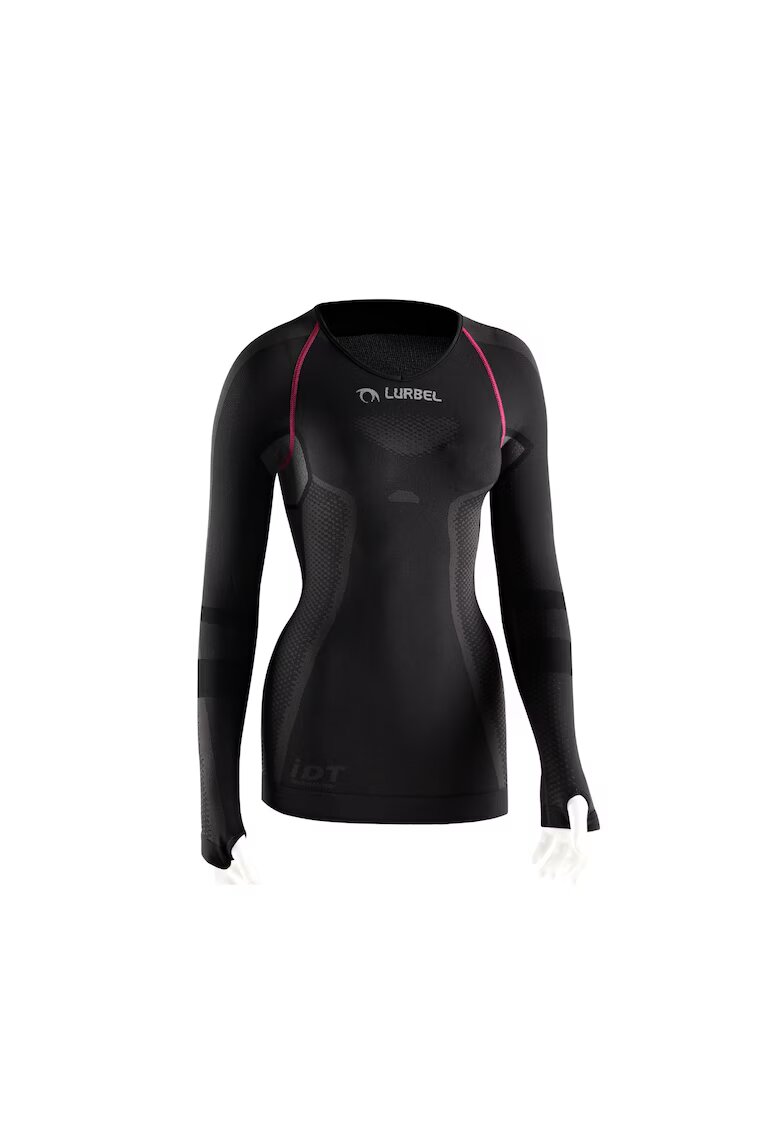 Lurbel Tricou termic cu maneca lunga femei - Cristallo - gri inchis-fuchsia