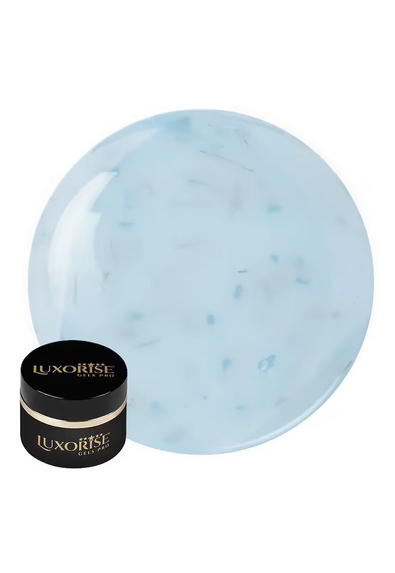 Luxorise Gel UV Constructie Unghii RevoFlex Silk Petal 15ml - Aqua Sprinkle