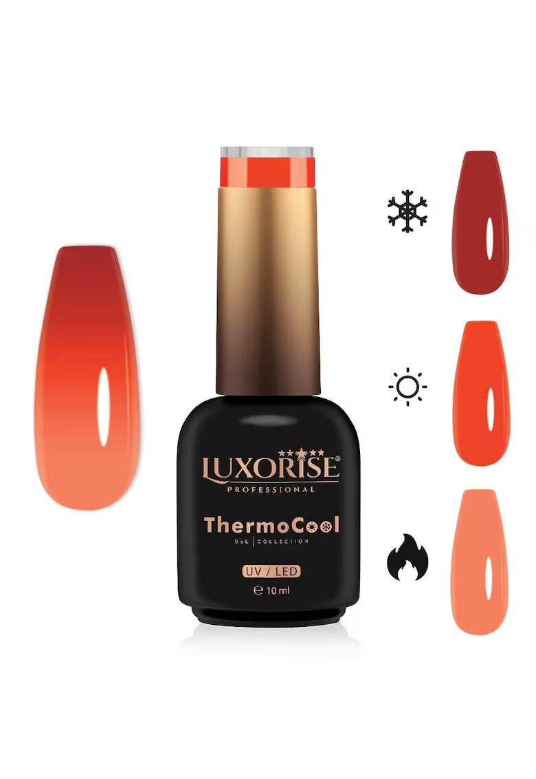 Luxorise Oja Semipermanenta Termica 3 Culori ThermoCool - Orange Flip 10ml