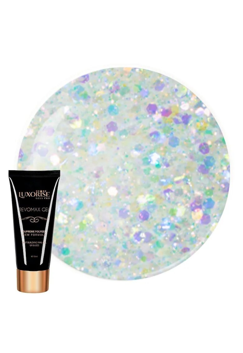 Luxorise Polygel REVOMAX GEL Lime Glitter - 15ml