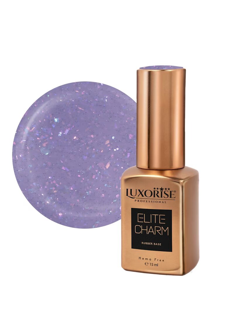 Luxorise Rubber Base Elite Charm - Holographic Shine 15ml
