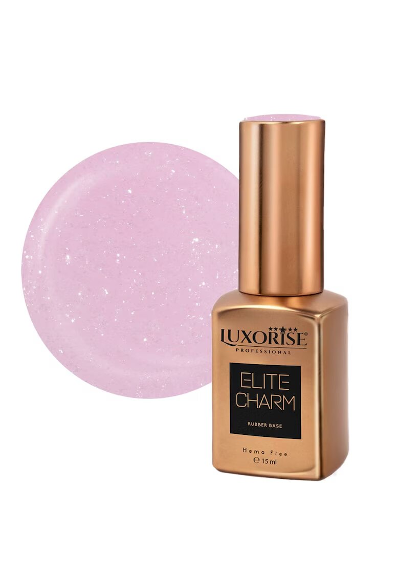 Luxorise Rubber Base Elite Charm - Rose Buzz 15ml