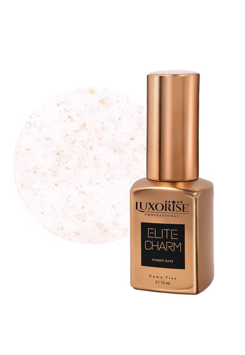 Luxorise Rubber Base Hema Free ELITE CHARM - Gold Twinkle 15ml