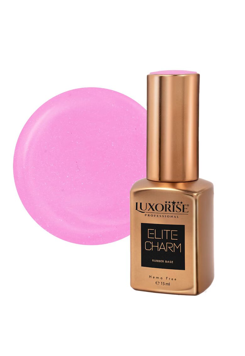 Luxorise Rubber Base Hema Free ELITE CHARM - Pink Brilliance 15ml