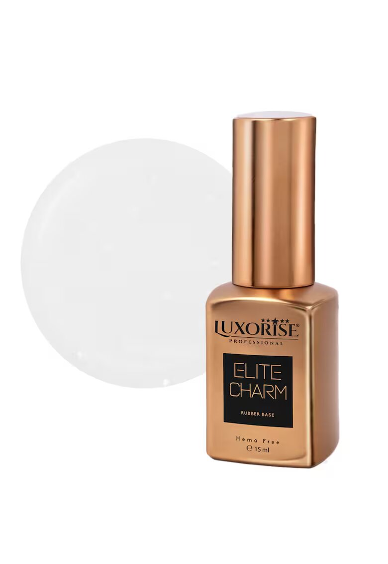 Luxorise Rubber Base Hema Free ELITE CHARM - Silver Sparkle 15ml