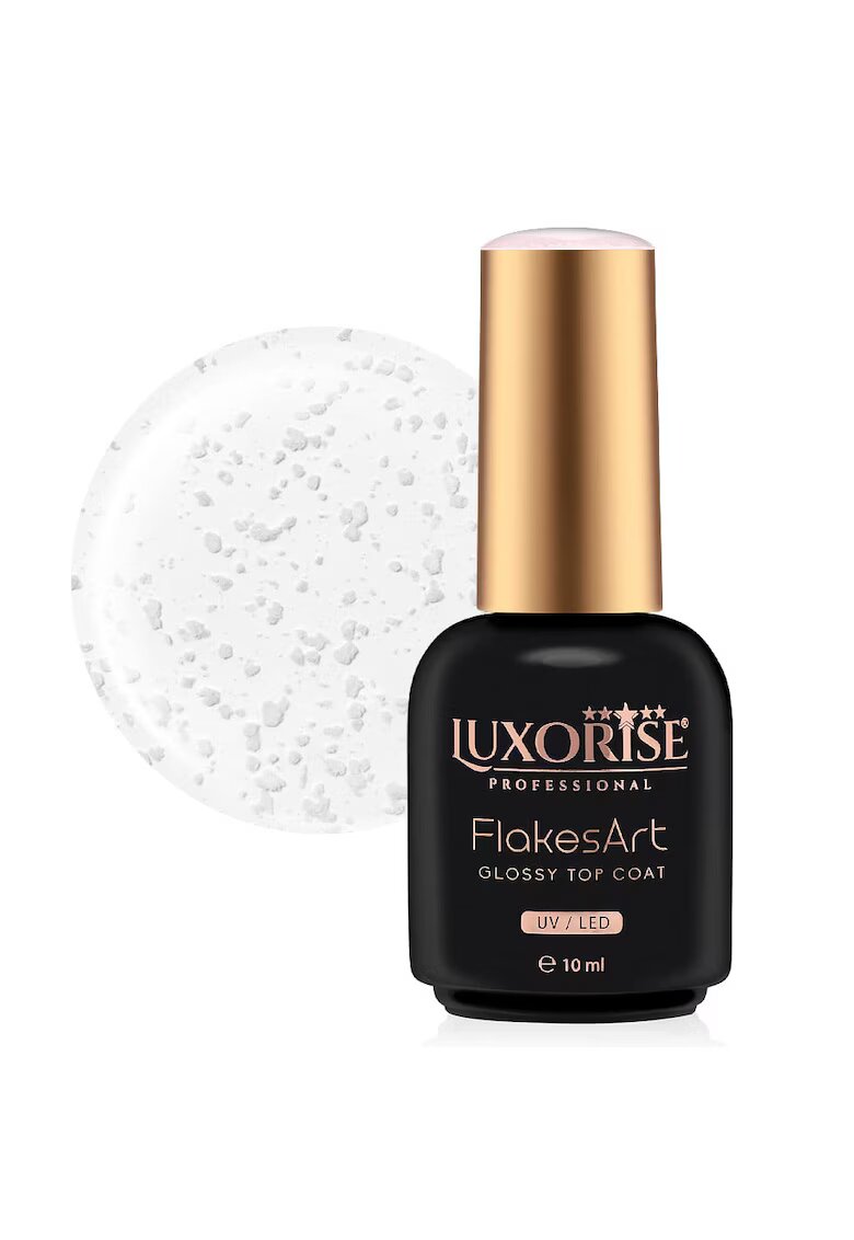 Luxorise Top Coat - FlakesArt Shine Snowy Elegance 10ml