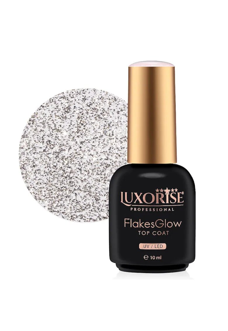 Luxorise Top Coat - FlakesGlow Champagne Charm 10ml