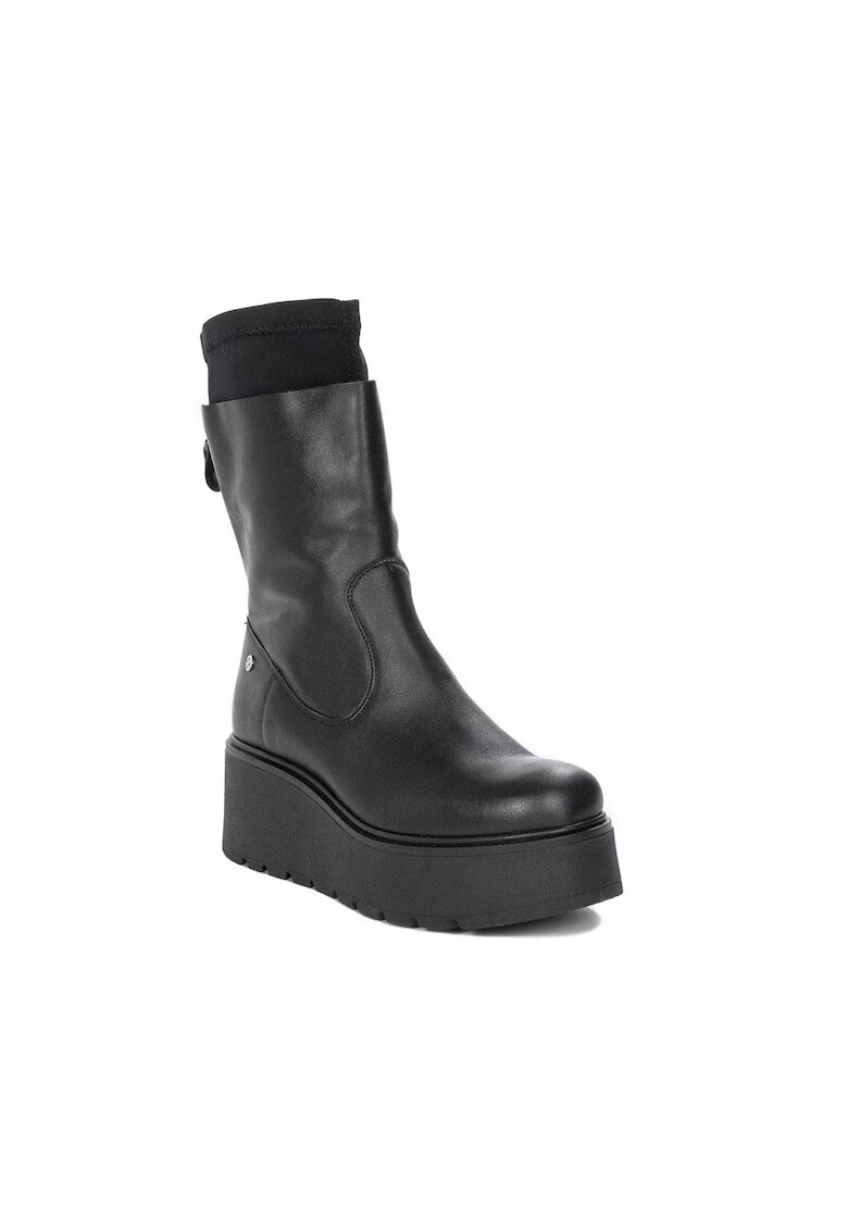 Maciejka Botine dama Piele naturala Negru - Negru