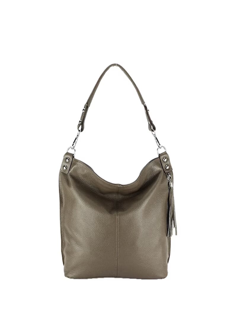 Made in Italy Geanta din piele naturala taupe Suzana 123 Maro taupe - Maro taupe - 40x32x14