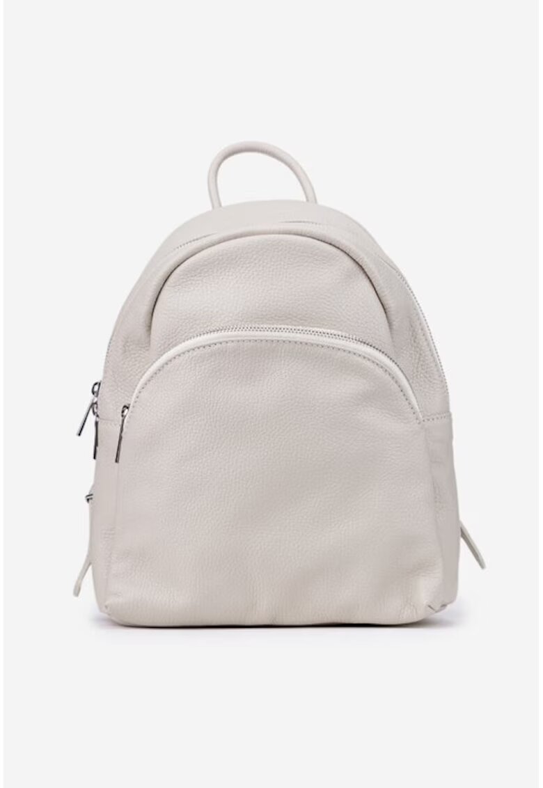 Made in Italy Rucsac dama - piele naturala - bej deschis - 27x25x10cm
