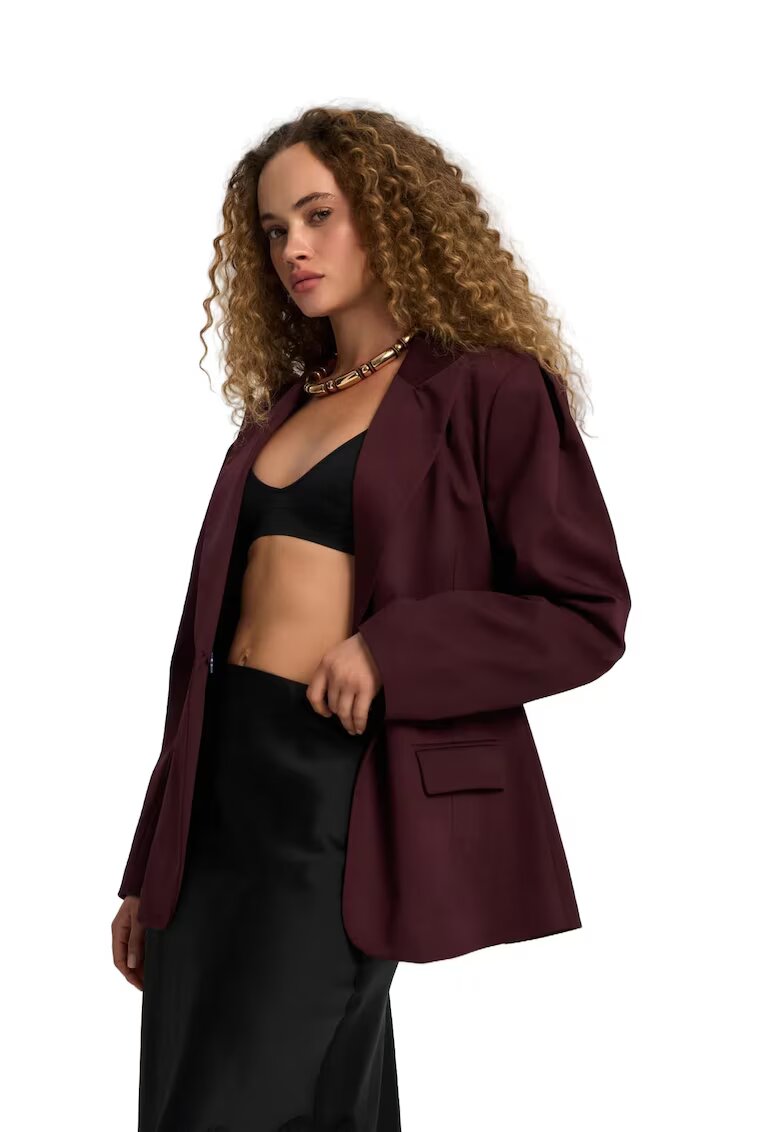 Mai Collection Sacou dama - HiCCUP - Briella - rosu burgundi - textil