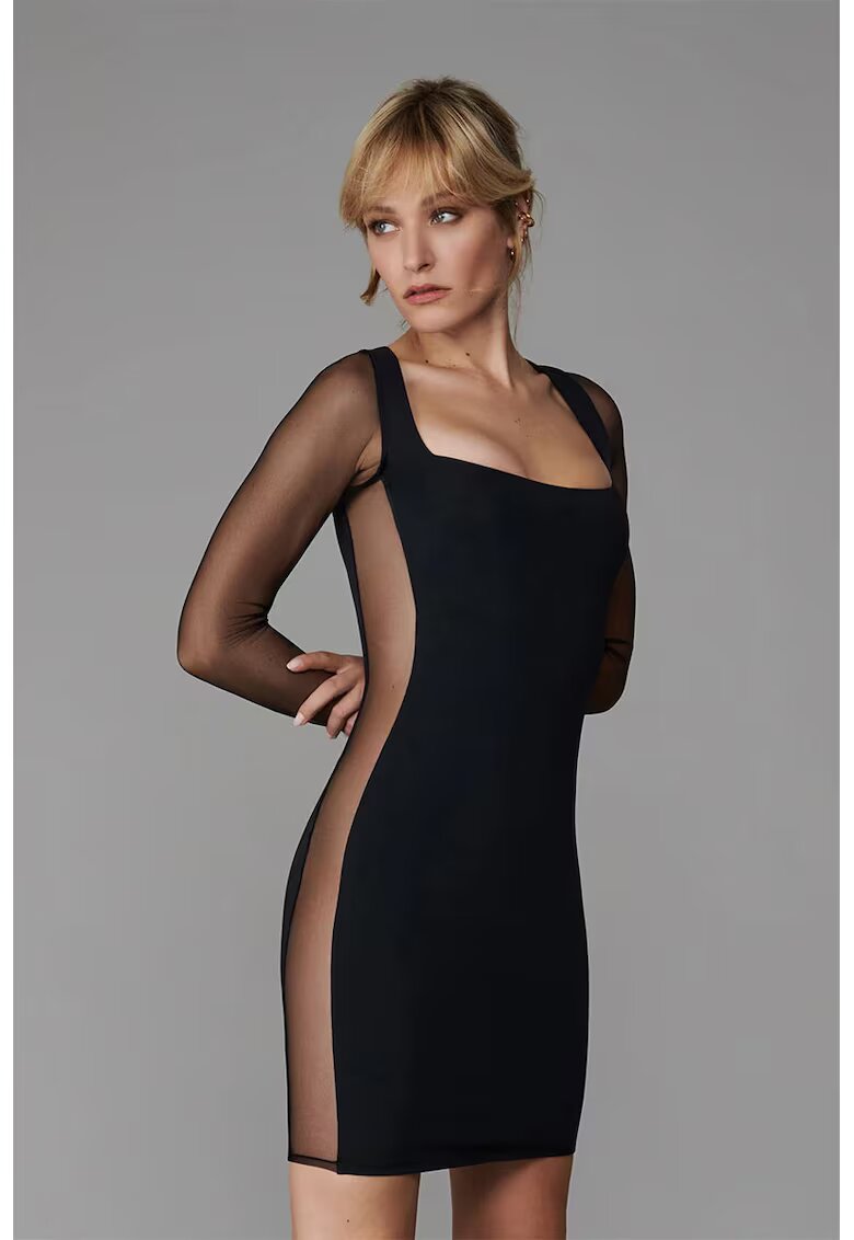 Maison Close Rochie mini mulată - - Negru