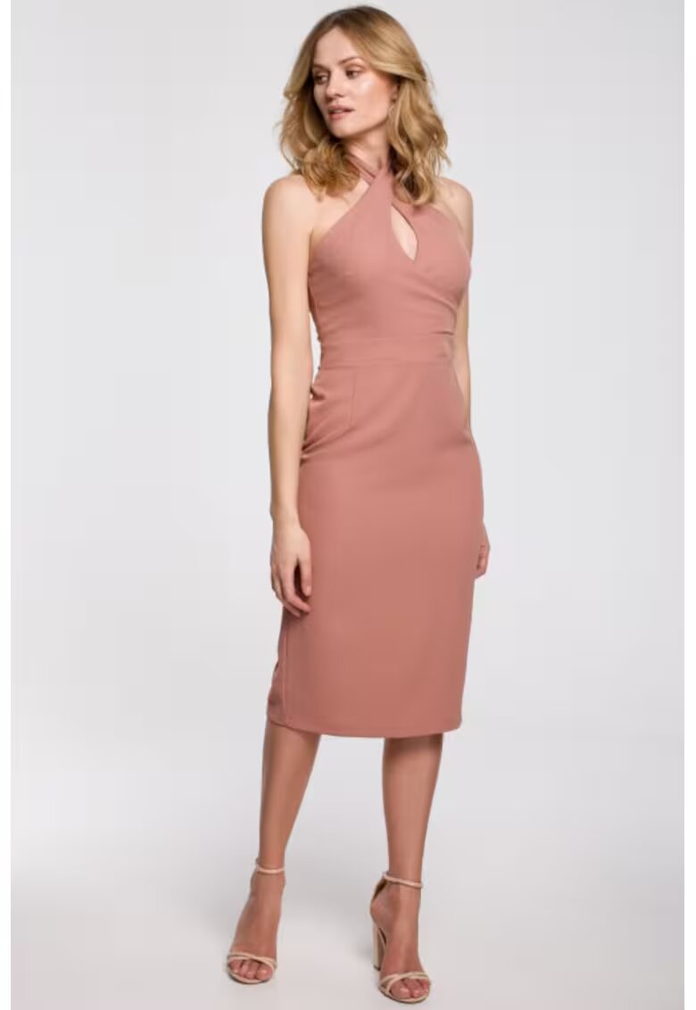 Makover Rochie legata in jurul gatului - - Roz