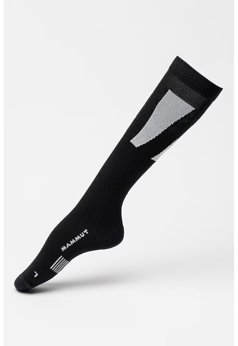 Mammut Sosete mid-calf din amestec de lana merinos cu model unisex - pentru schi Freeski - Negru/Alb murdar