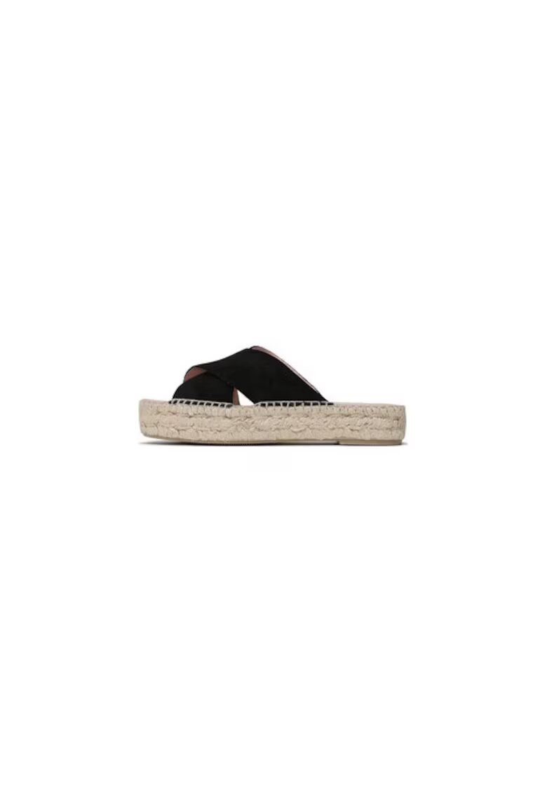 Manebi Espadrile dama 302778249 - Piele naturala - Negru - Negru