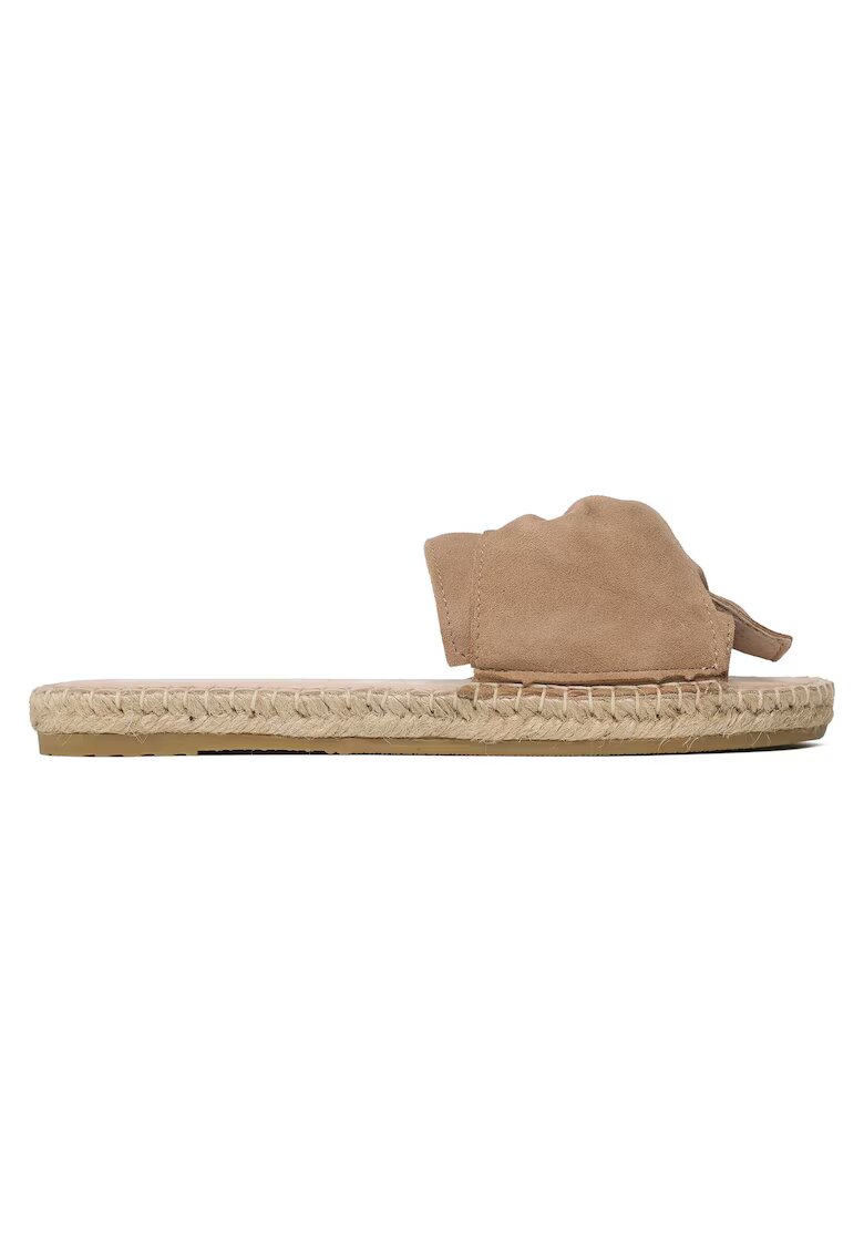 Manebi Espadrile dama SANDALS WITH KNOT W 1.9 - Piele naturala - Bej