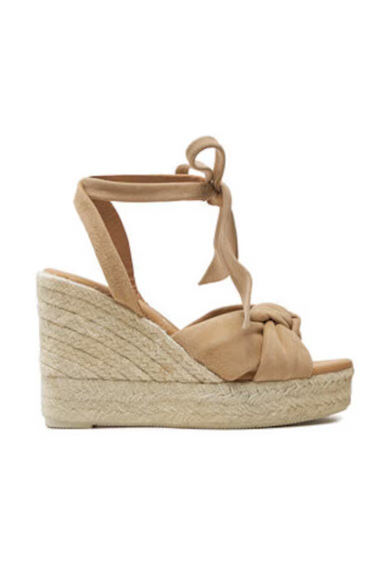 Manebi Espadrile pentru femei - 304058929 - piele naturala - bej