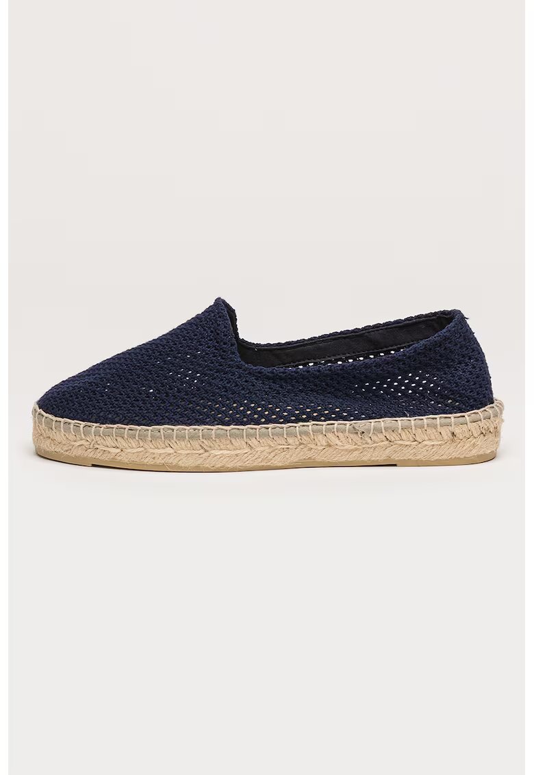 Manebi Espadrile tricotate cu perforatii - Bleumarin