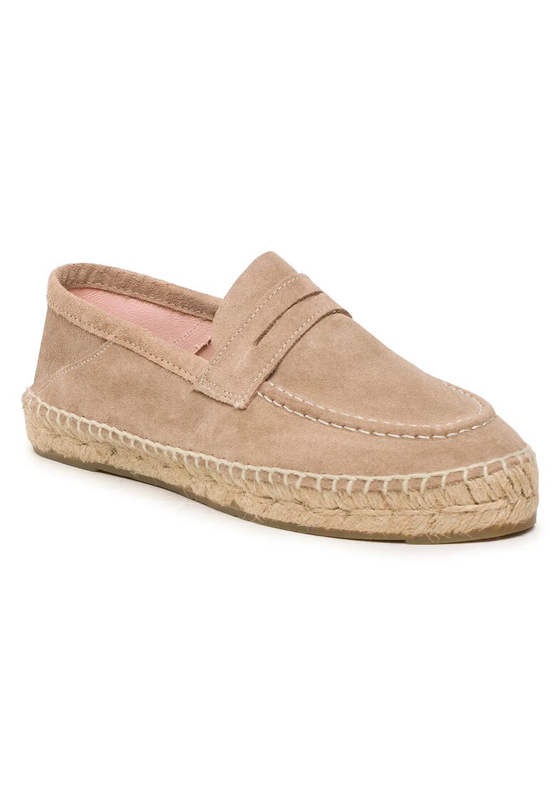 Manebi Mocasini dama - piele naturala - bej - design clasic - Bej