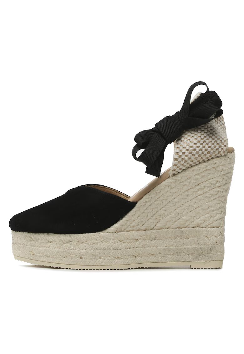 Manebi Mocasini dama - piele naturala - negru - platforma -