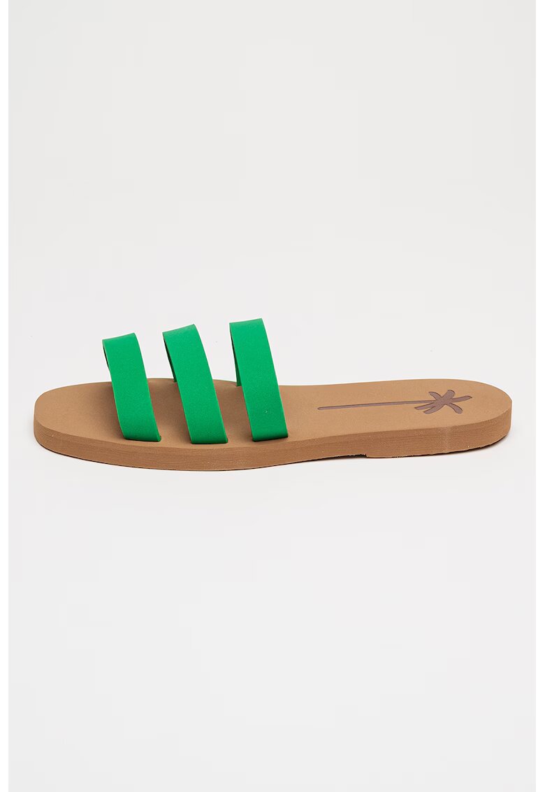 Manebi Papuci cu barete multiple - Verde/Maro