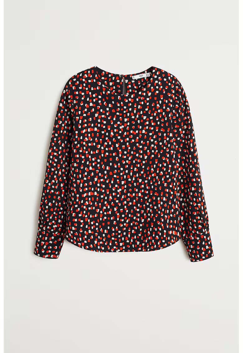MANGO Bluza cu model abstract Sound - Rosu/Alb/Negru