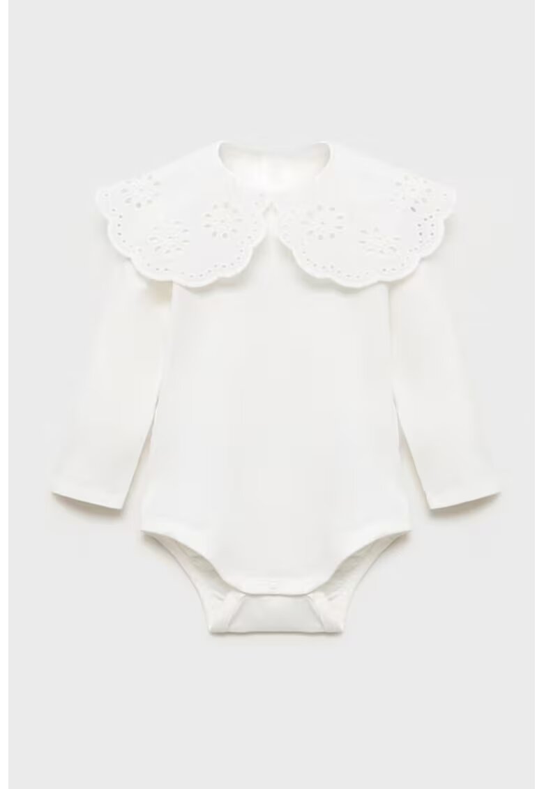 MANGO Body uni din amestec de bumbac - Alb