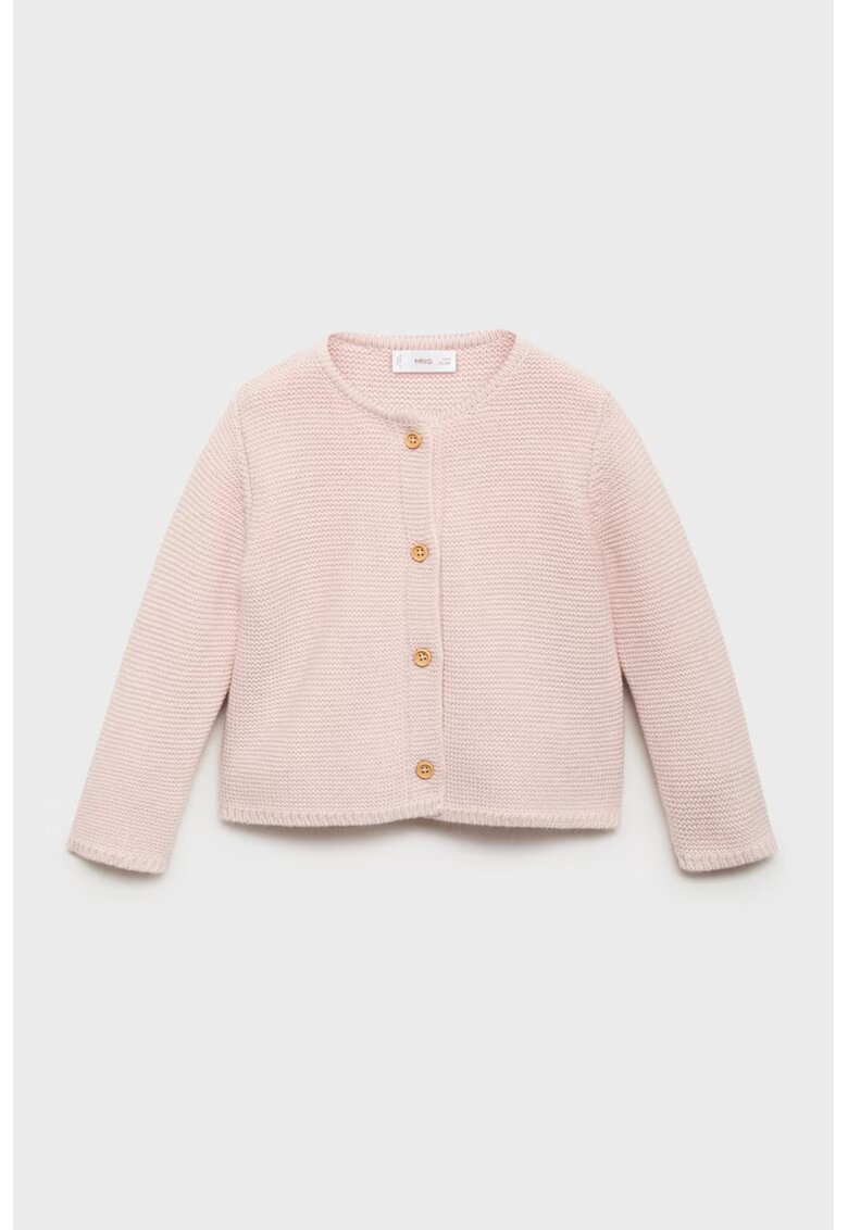 MANGO Cardigan din amestec de bumbac - Roz pal