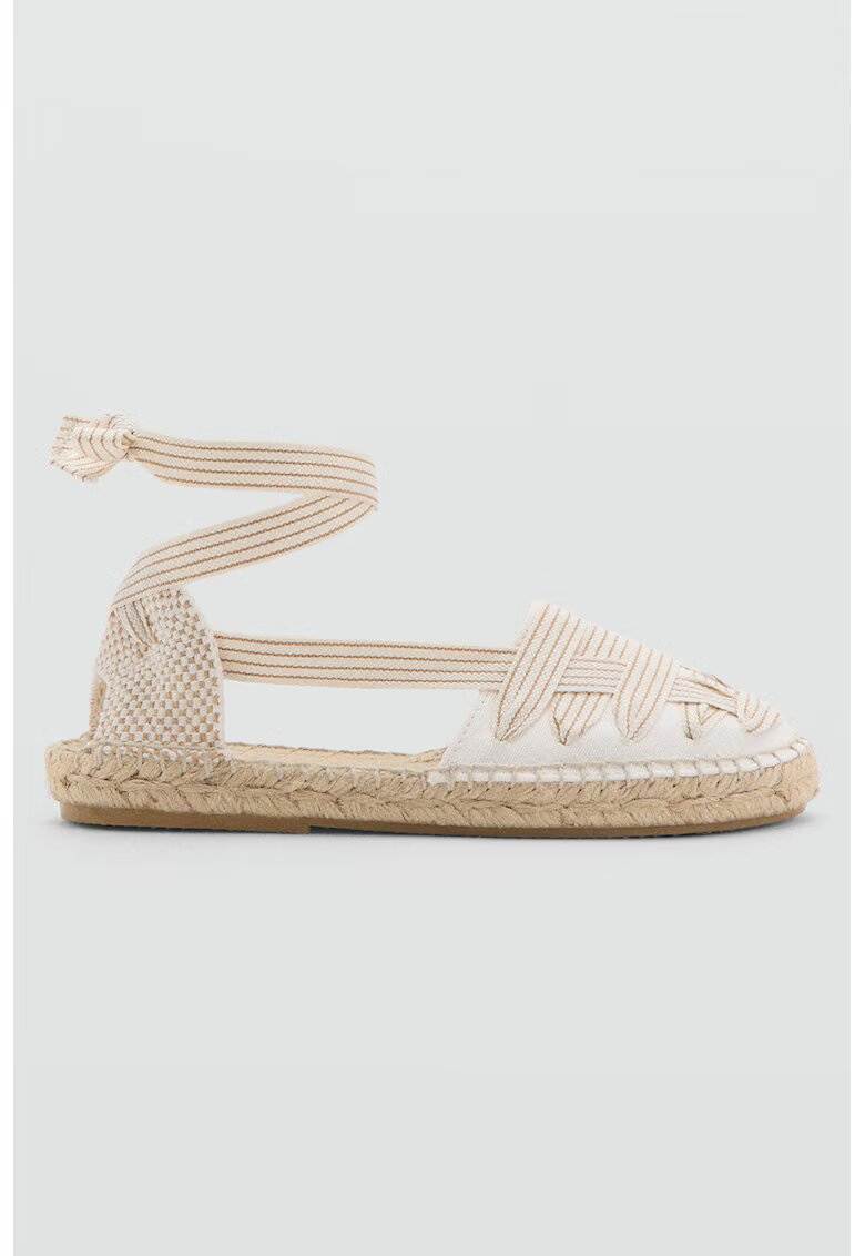 MANGO Espadrile cu model in dungi - Crem
