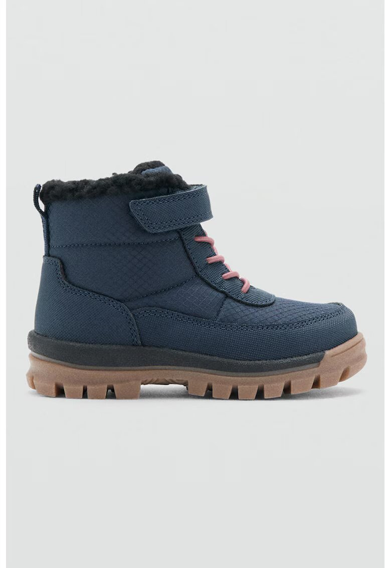 MANGO Ghete cu captuseala din blana sintetica shearling - Albastru inchis