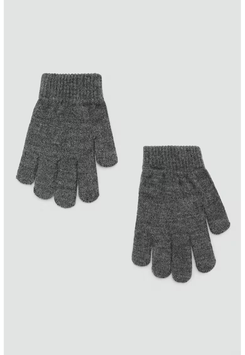 MANGO Manusi din tricot - Gri inchis melange