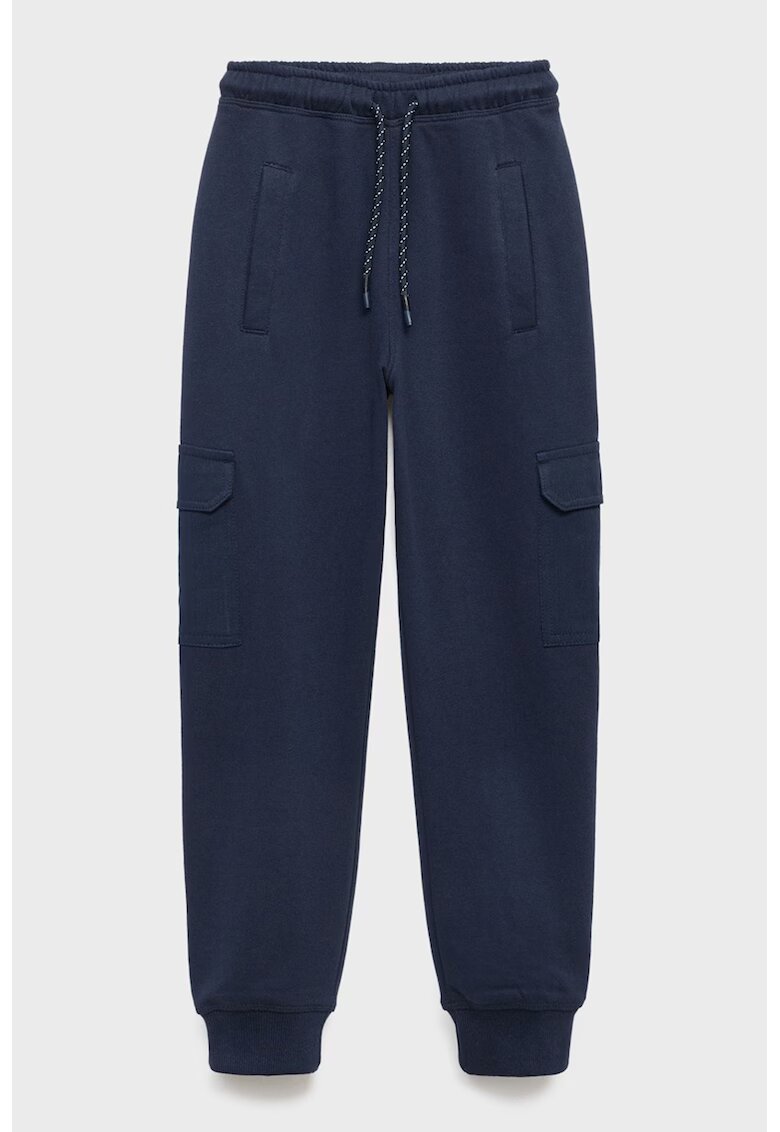 MANGO Pantaloni cargo de bumbac - Bleumarin