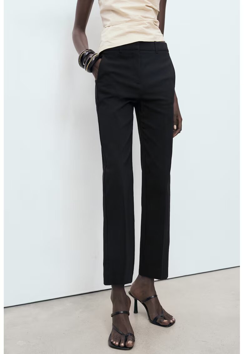 MANGO Pantaloni Chino drepti - Negru