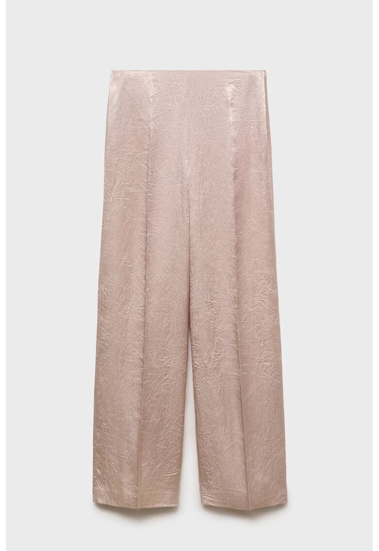 MANGO Pantaloni cu talie medie si croiala dreapta - Roz pal