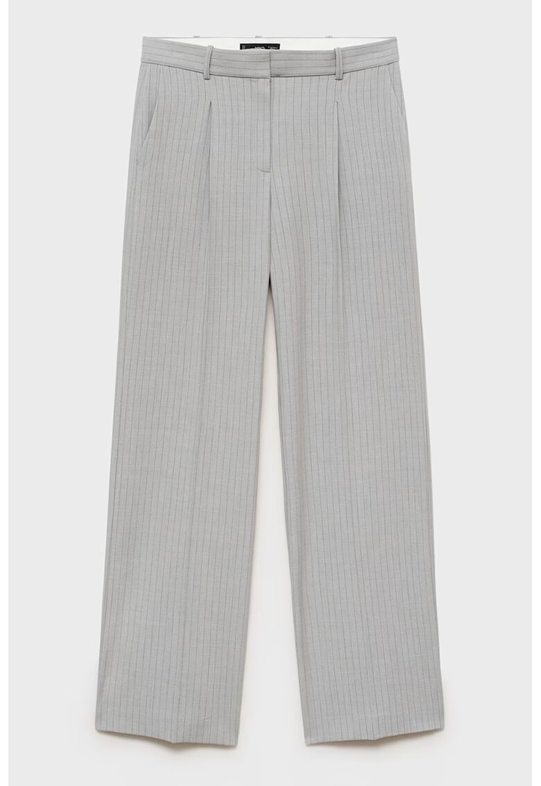MANGO Pantaloni drepti - Gri inchis