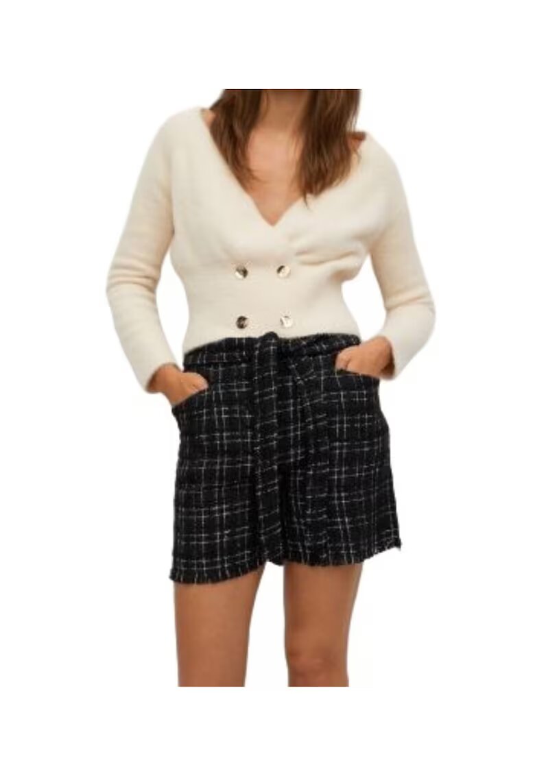 MANGO Pantaloni Scurti Tweed Eleganti -