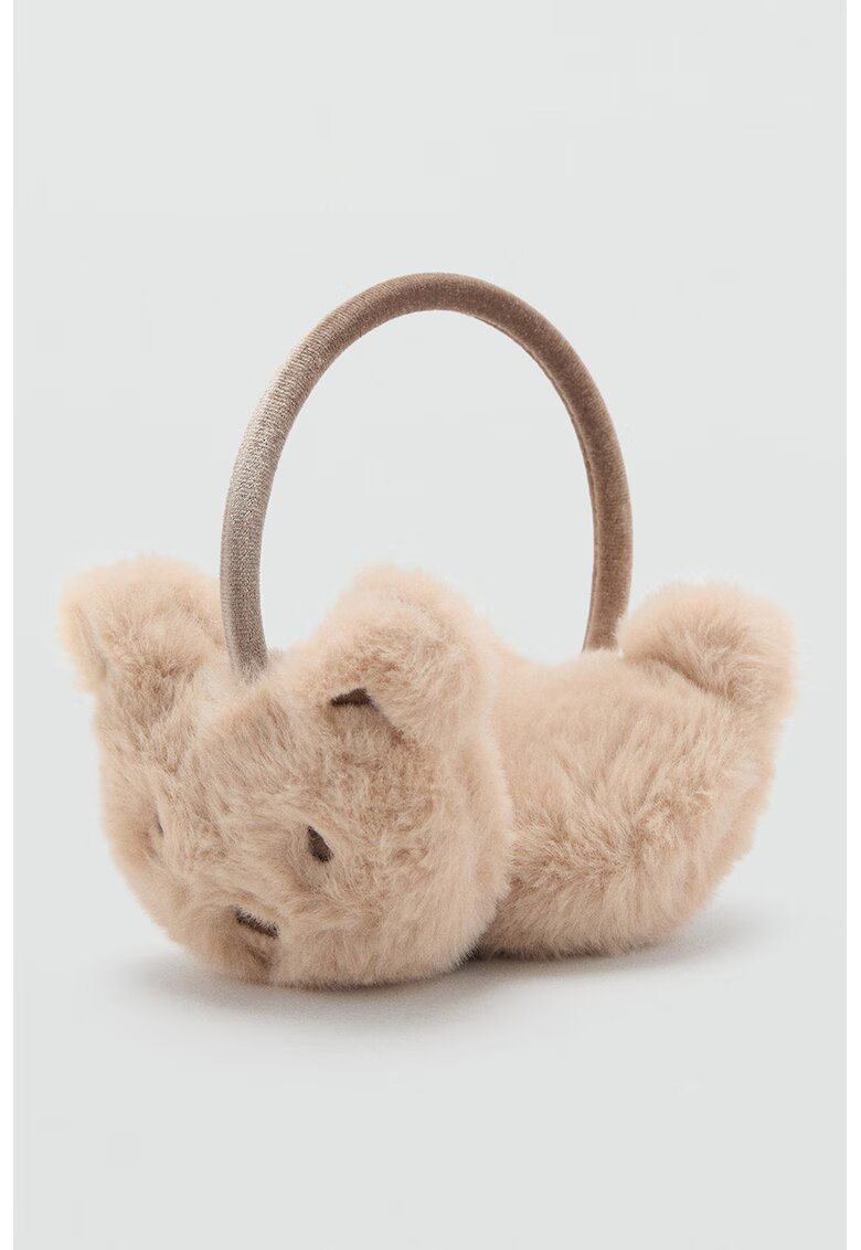 MANGO Protectii pentru urechi cu design urs - Maro nisip