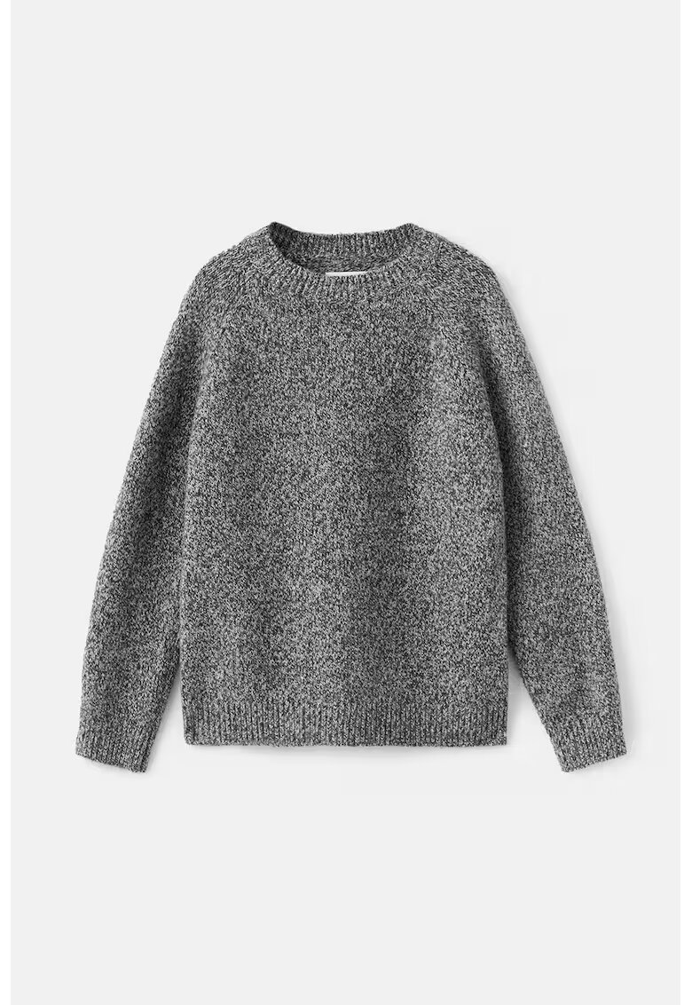 MANGO Pulover tricotat - Alb/Negru