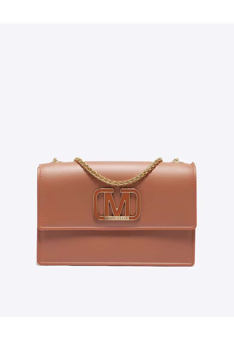 Marc Ellis Geanta crossbody cu lant False - Portocaliu persan