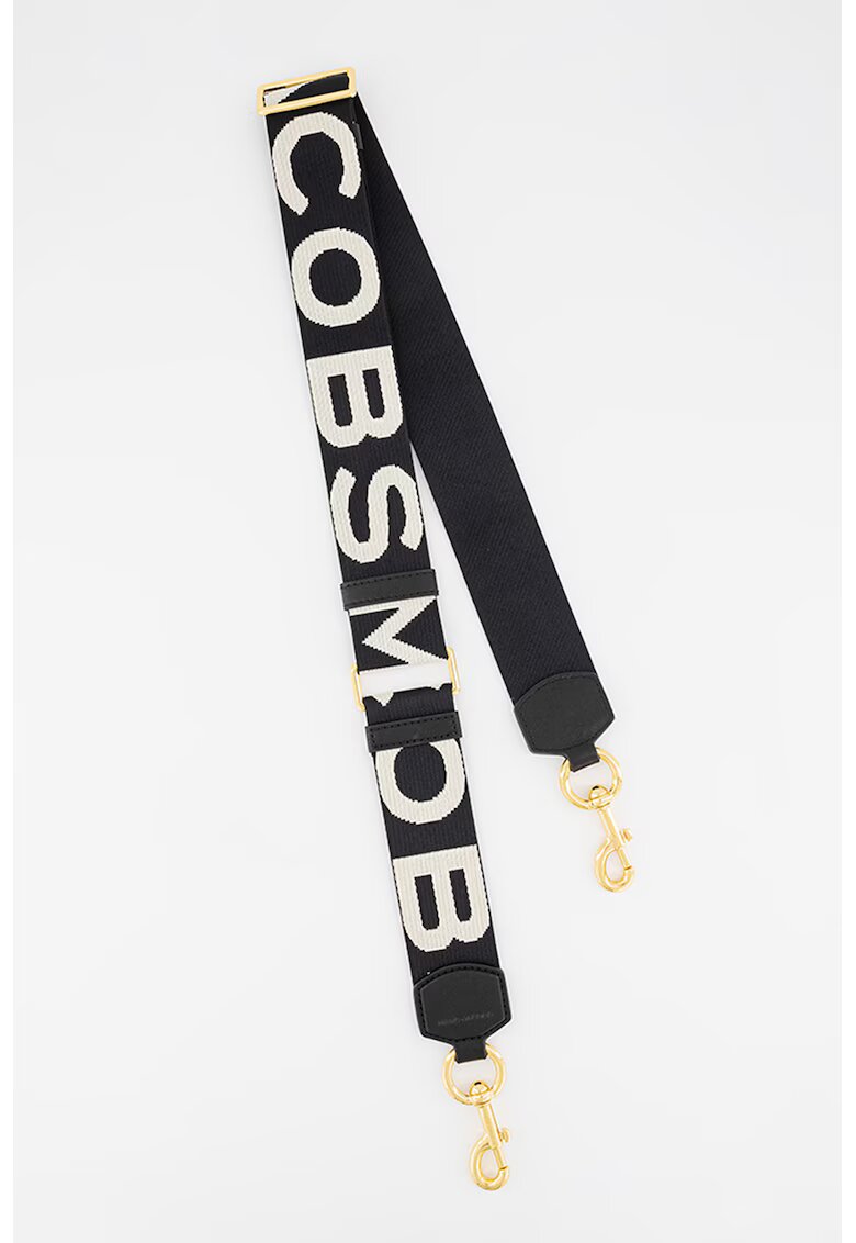 Marc Jacobs Bareta ajustabila cu imprimeu logo - pentru geanta - Negru/Alb murdar