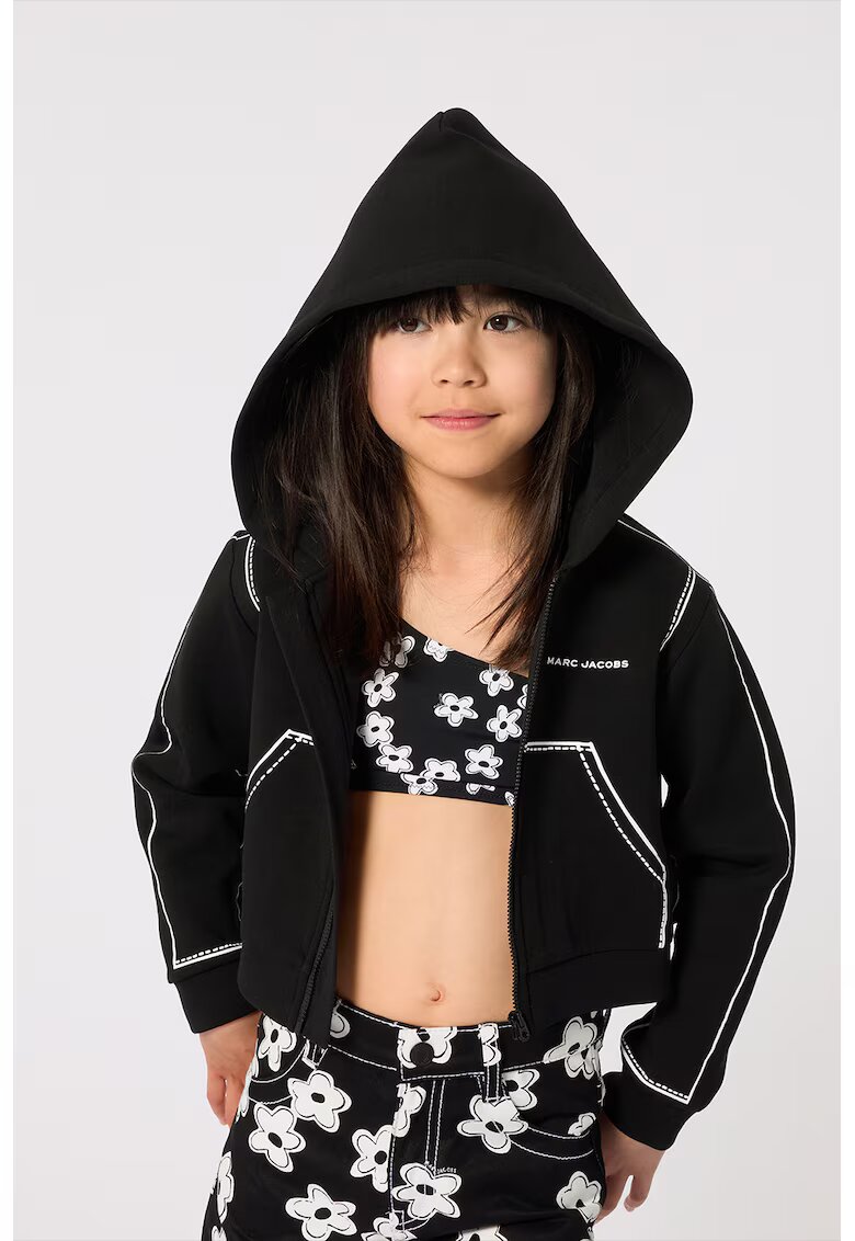 Marc Jacobs Costum de baie din doua piese cu model floral - Alb/Negru