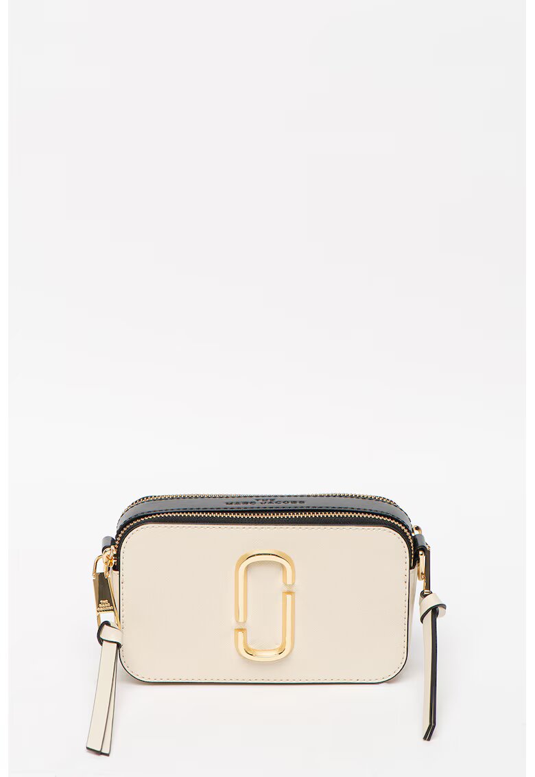 Marc Jacobs Geanta crossbody de piele Snapshot - Negru/Crem