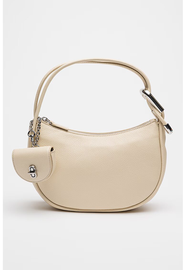 Marc Jacobs Geanta de piele cu bareta de umar The Dual - Crem