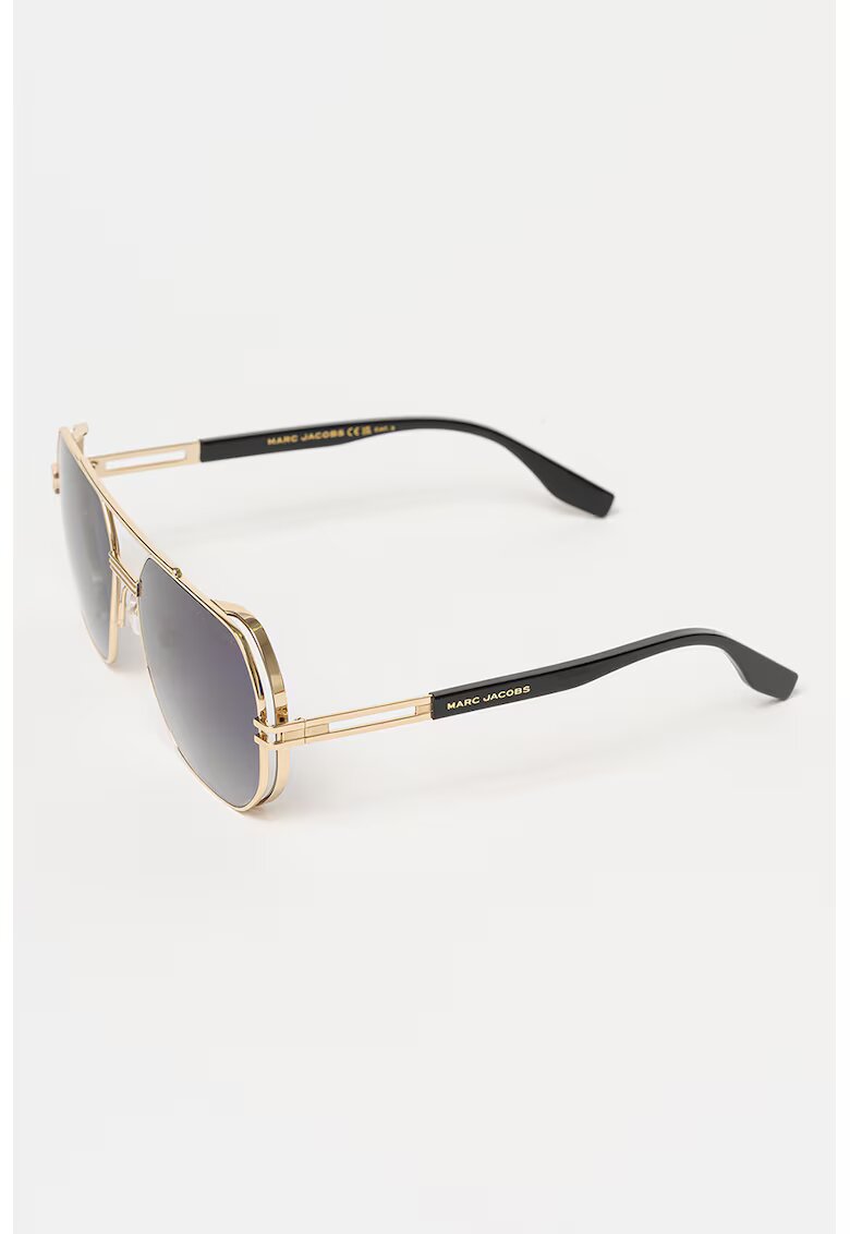 Marc Jacobs Ochelari de soare aviator cu detalii logo - Auriu/Negru