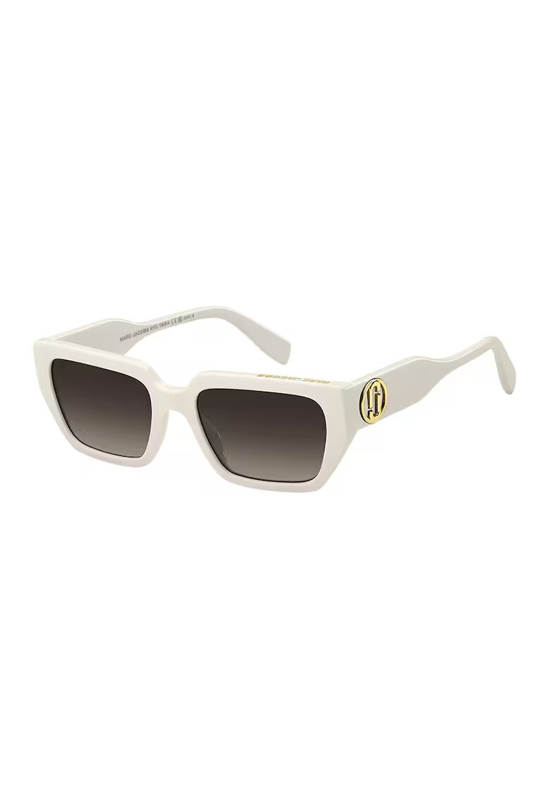 Marc Jacobs Ochelari de soare dreptunghiulari - Auriu/Alb fildes