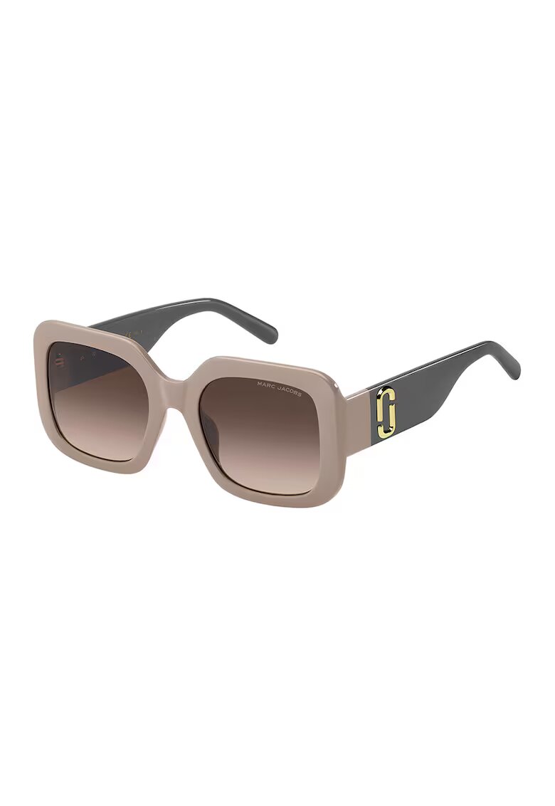 Marc Jacobs Ochelari de soare patrati cu logo - Gri/Bej